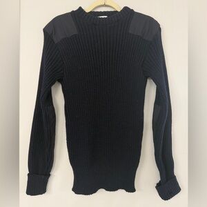 Vintage Military Brigade Quartermaster Size 42 Woolly Pully Navy Blue Sweater